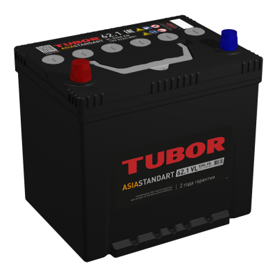 АКБ TUBOR ASIA STANDART 62.1 - п.п. D23R АКБ TUBOR ASIA STANDART 62.1 - п.п. D23R