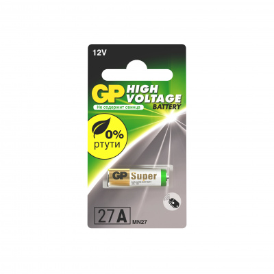 Батарейка алкалиновая GP Batteries High Voltage 27AF 12V упаковка 1 шт. GP 27AFRA-2C1