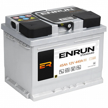 АКБ ENRUN Standart 45 А/ч Обратная R+ 207x175x175 EN420 А