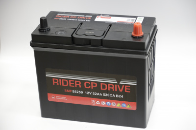 АКБ RIDER cp DRIVE 60B24L,520А/ч, 55259 (Южная Корея)