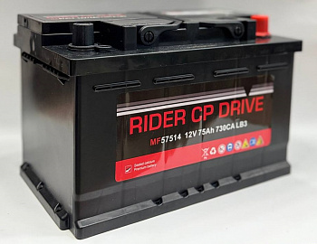АКБ RIDER cp DRIVE 75-о.п. низкий, 730А/ч, 57514