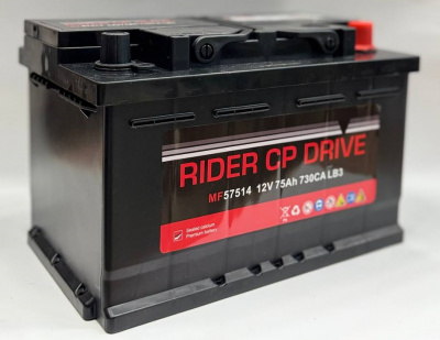 АКБ RIDER cp DRIVE 75-о.п. низкий, 730А/ч, 57514