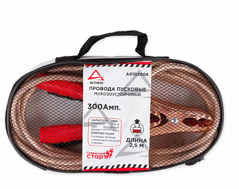 Провода прикуривания АКБ 300А 2,5 м в сумке (12В, d=8,5 мм 128жил, -40С) ARNEZI A0102003