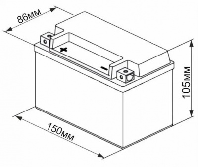 АКБ Delta СТ 1209   9 а/ч (YTX9-BS)
