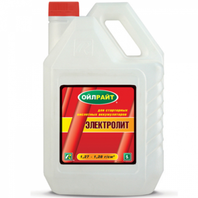 Электролит 1,28 г/куб.см 5л OILRIGHT 5503 Электролит 1,28 г/куб.см 5л OILRIGHT 5503