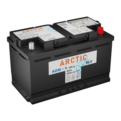 АКБ TUBOR ARCTIC AGM 80 о.п.