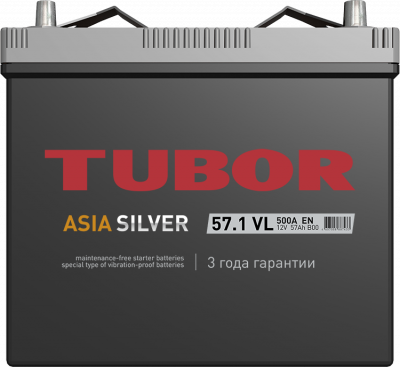 АКБ TUBOR ASIASILVER 57.0 - о.п. B24L