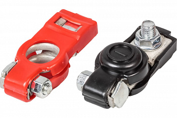 Клеммы АКБ в комплекте латунь в пластиковом изоляторе, болт и гайка STARTVOLT SBT 022