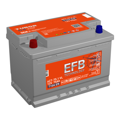 АКБ TUBOR EFB 75.1 - п.п. (г.Нижний Новгород)