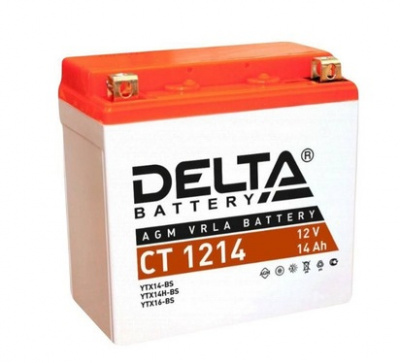АКБ Delta СТ 1214 (YTX14-BS, YTX14H-BS, YTX16-BS, YB16B-A)