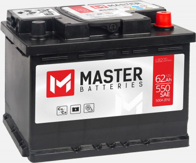 АКБ MASTER BATTERIES 62 о.п. низкий (Белоруссия) АКБ MASTER BATTERIES 62 о.п. низкий (Белоруссия)