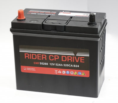 АКБ RIDER cp DRIVE 60B24R, 520А/ч, 55260 (Южная Корея)